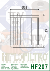 Olejový filter HIFLOFILTRO HF207