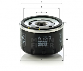 MANN FILTER Olejový filter W 75/3