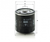 MANN FILTER Olejový filter W 712/75