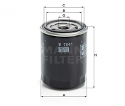 MANN FILTER Olejový filter W 7041