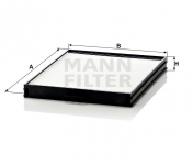 MANN FILTER Kabínový filter CU 2628