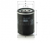 MANN FILTER Olejový filter W 610/3