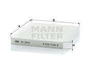 MANN FILTER Kabínový filter CU 2043