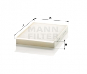 MANN FILTER Kabínový filter CU 25 002