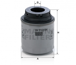 MANN FILTER Olejový filter W 712/94