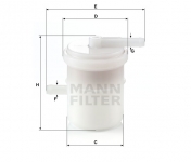 MANN FILTER Palivový filter WK 42/81