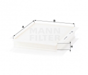 MANN FILTER Kabínový filter CU 2622