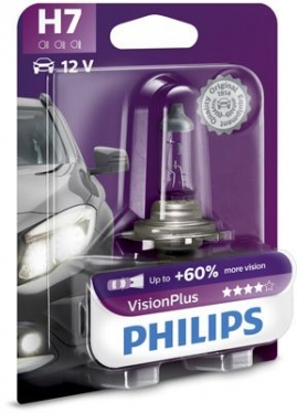 PHILIPS VisionPlus H7 PX26d 12V 55W 12972VPB1
