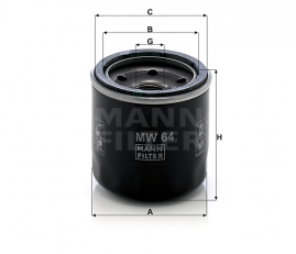 MANN FILTER Olejový filter MW 64