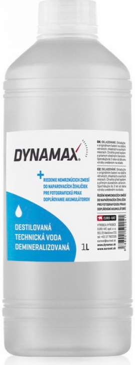 DYNAMAX Destilovaná technická voda demineralizovaná 1l