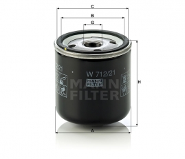 MANN FILTER Olejový filter W 712/21