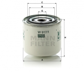 MANN FILTER Olejový filter W 917/1